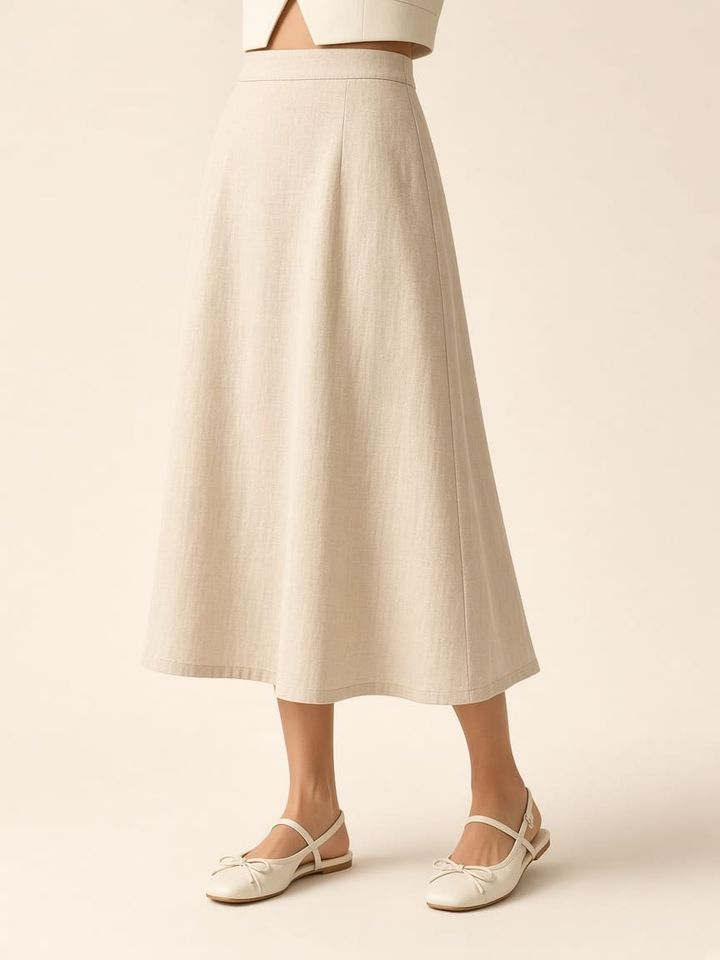 Illustration: clean hem above the ankle with visible shoe