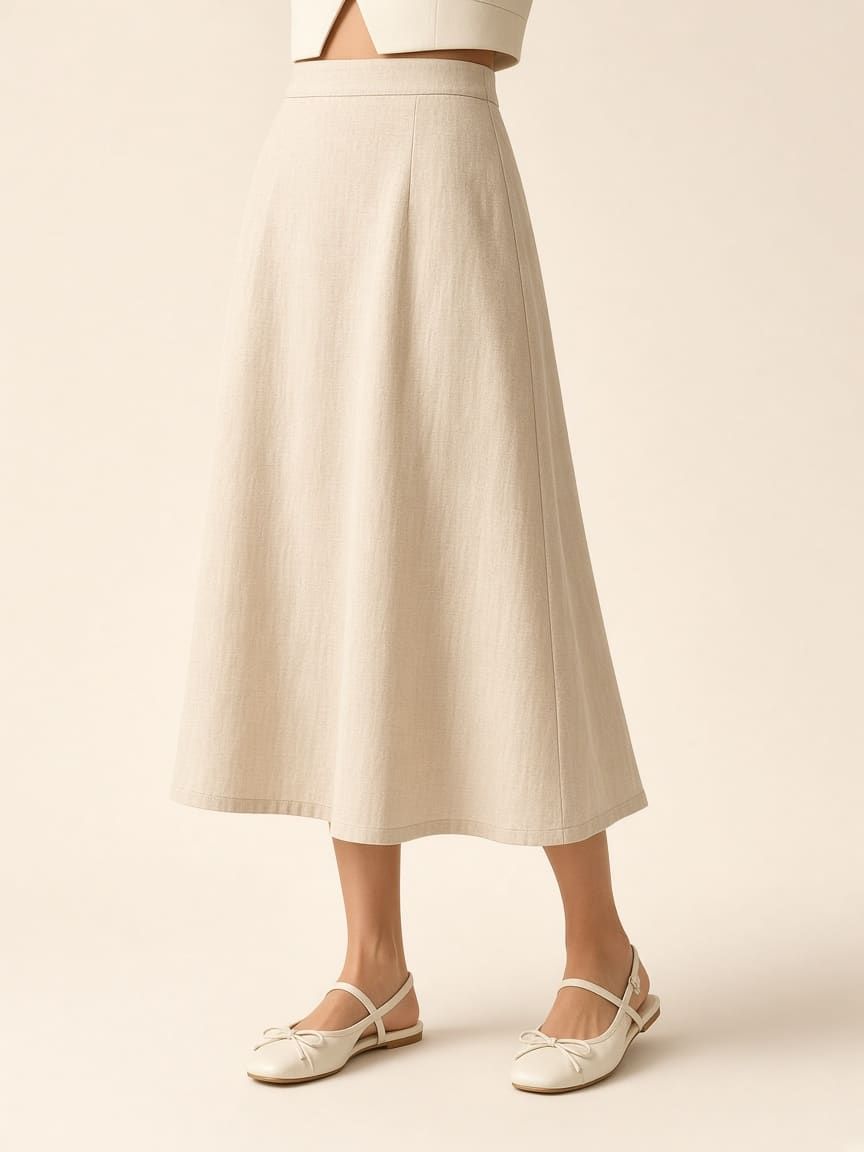 Illustration: clean hem above the ankle with visible shoe