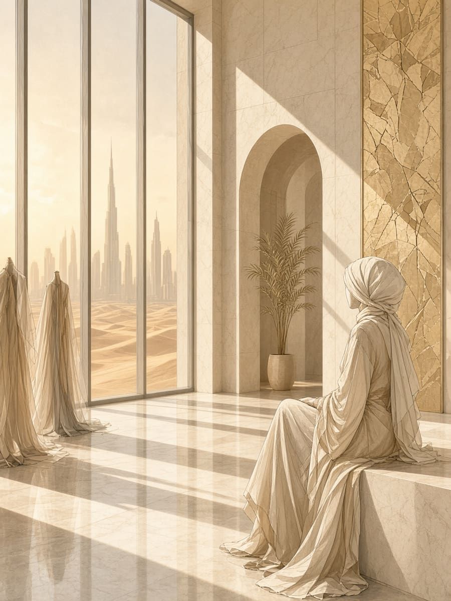 MMG Models Dubai Gulf casting suite illustration — Middle East fashion agency